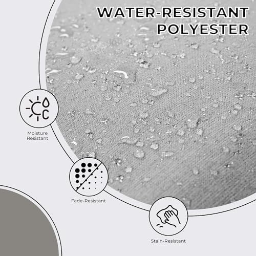 Grand patio 10-Piece Patio Dining Set for 8, 8 E-Coated Outdoor Dining Set Fixed Patio Dining Chairs with Olefin Cushions & 2 Rectangular Faux Woodgrain Table with 1.5”Market Umbrella Hole