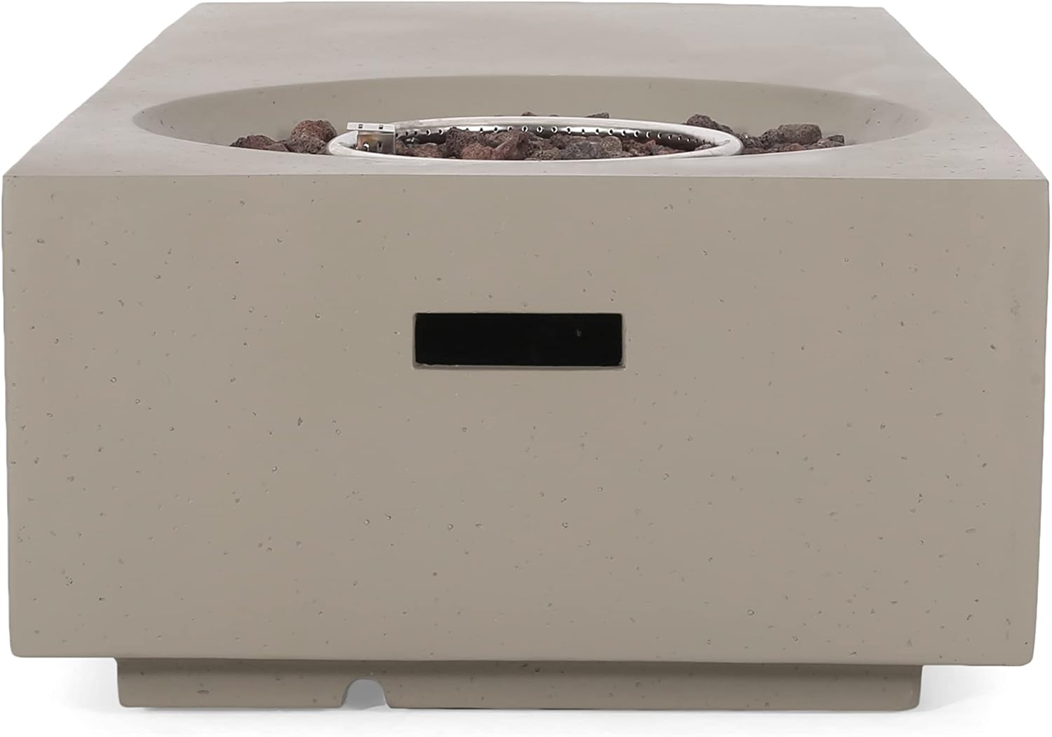 56-inch Rectangle MGO Propane Fire Pit Table, 50000 BTU Outdoor Patio Heater with Concrete Finish, Multi-Functional Coffee Table for Backyard Deck Garden