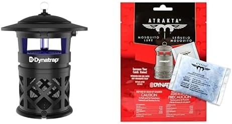 DynaTrap DT2030SR Mosquito & Flying Insect Outdoor Trap and Killer + DynaTrap 100611 Atrakta Lure Sachet, Lasts 60 Days, Mosquito Attractant
