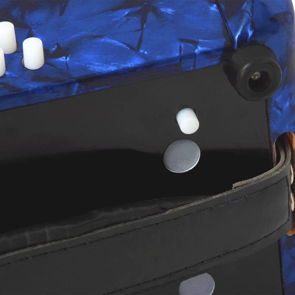 26 Keys 48 Bass Piano Accordion, with Strap and Accordion Backpack, Musical Instrument for Home Classroom, Fascinating & Softer (Color : Blue)