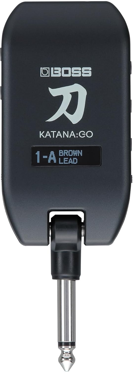 Boss Katana:GO Personal Headphone Guitar Amplifier Bundle with Case, Picks, and Austin Bazaar Polishing Cloth