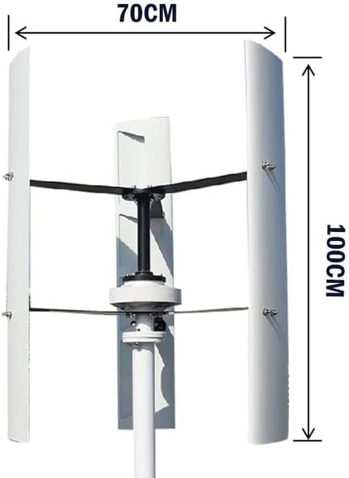 CAJUCA 1000W Vertical Wind Turbine Generator Free Energy Generator Windmill Motor with Controller for Marine Boat Home Factory Use