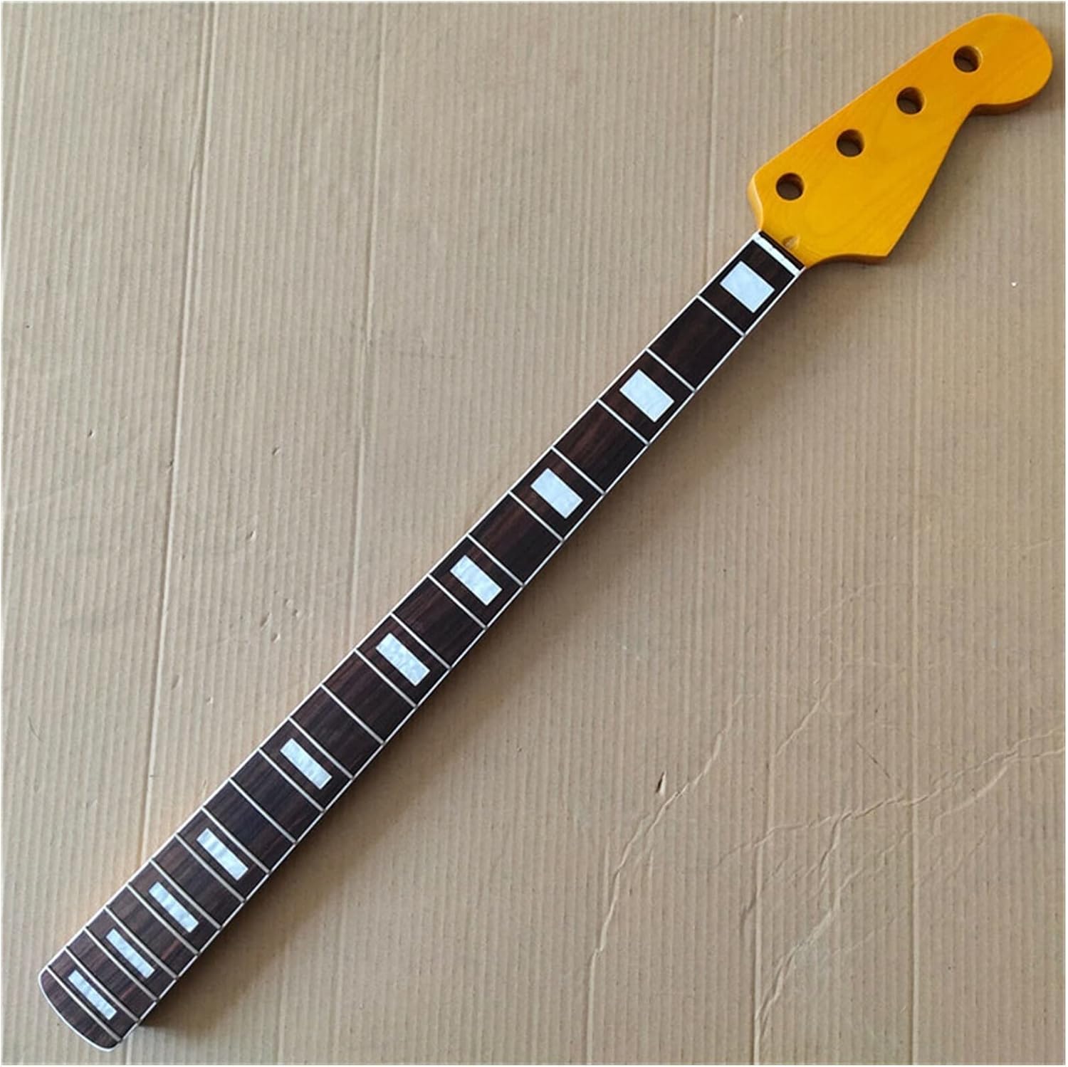 TSTS Maple 21 Frets Bass Guitar Neck 4 String Rosewood Fingerboard Bass Neck Replace Guitar ​Neck Replacement