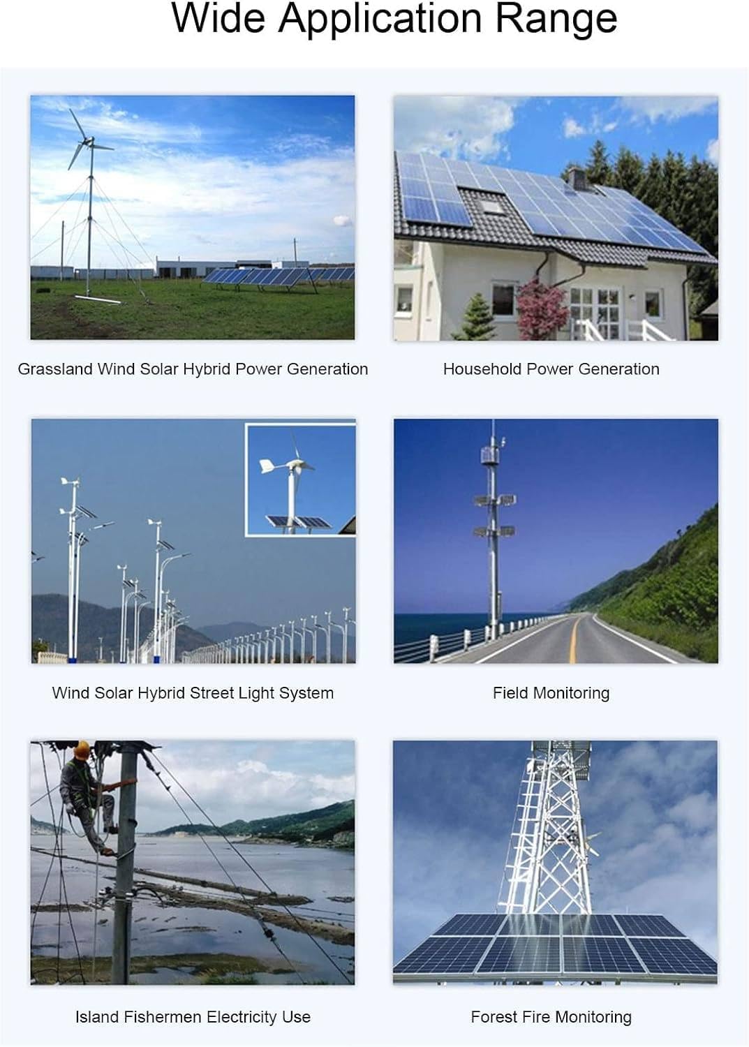 Wind Solar Hybrid Controller, 12V/24V /48V LCD Display Wind Solar MPPT Wind Solar Hybrid Controller Pioneer Version Charge Lithium & Lead Acid Gel Battery,20000W-24V