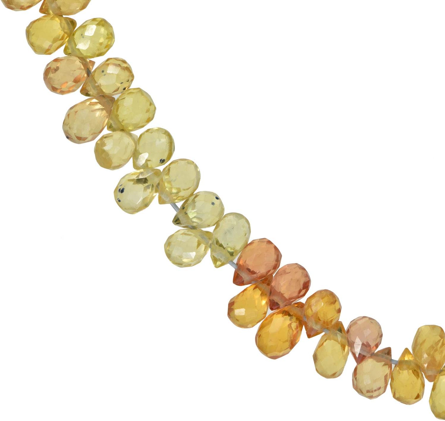 uGems Yellow Sapphire Shades Beads for Expert Stringers Songea 3mm-5mm Very Tiny 9 Inch