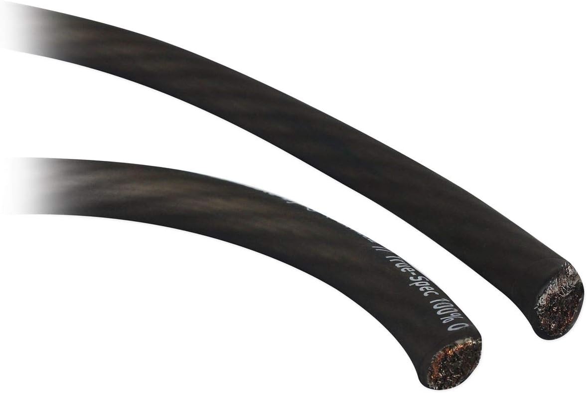 Rockville RWK0CU 0 AWG 100% Copper Amp Installation Wire Kit, OFC, High Power Transfer, Durable Design, Complete Accessories, for Car Audio Enthusiasts