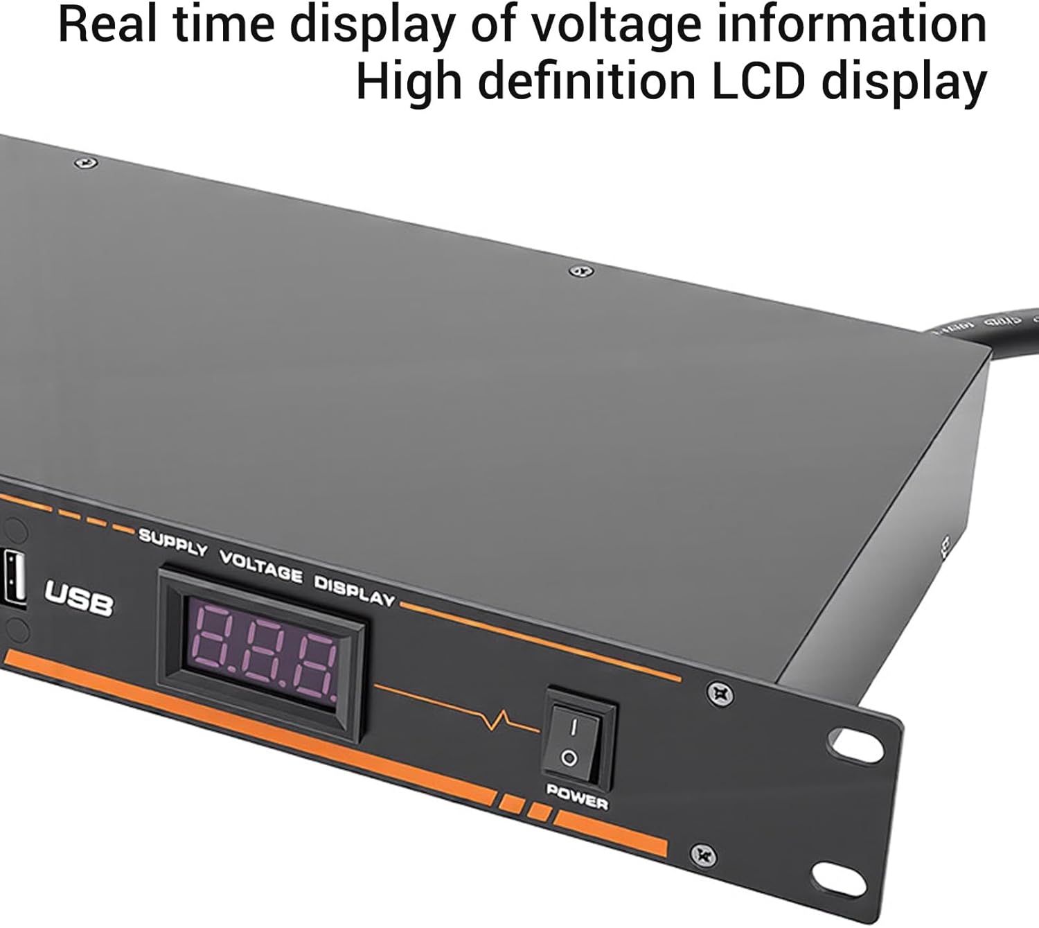 10 Outlet Power Sequencer Conditioner, Audio Digital Power Supply Controller Regulator with Voltage Readout & Surge Protector, for Home Theater Stage Studio Use (US Plug)