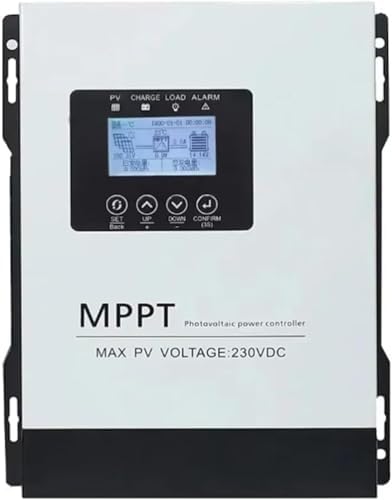 120A MPPT Solar Charge Controller for Wind & Solar Power, Automatic Recognition with LCD Display, Regulator for Lead Acid Batteries, Efficient PV Load Management