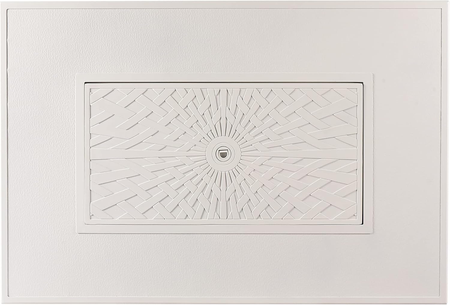 Rectangular 48 in. x 36 in. Aluminum Propane Fire Pit Table, Glass Beads, Two Covers, Lid, 57,000 BTUs in White Finish