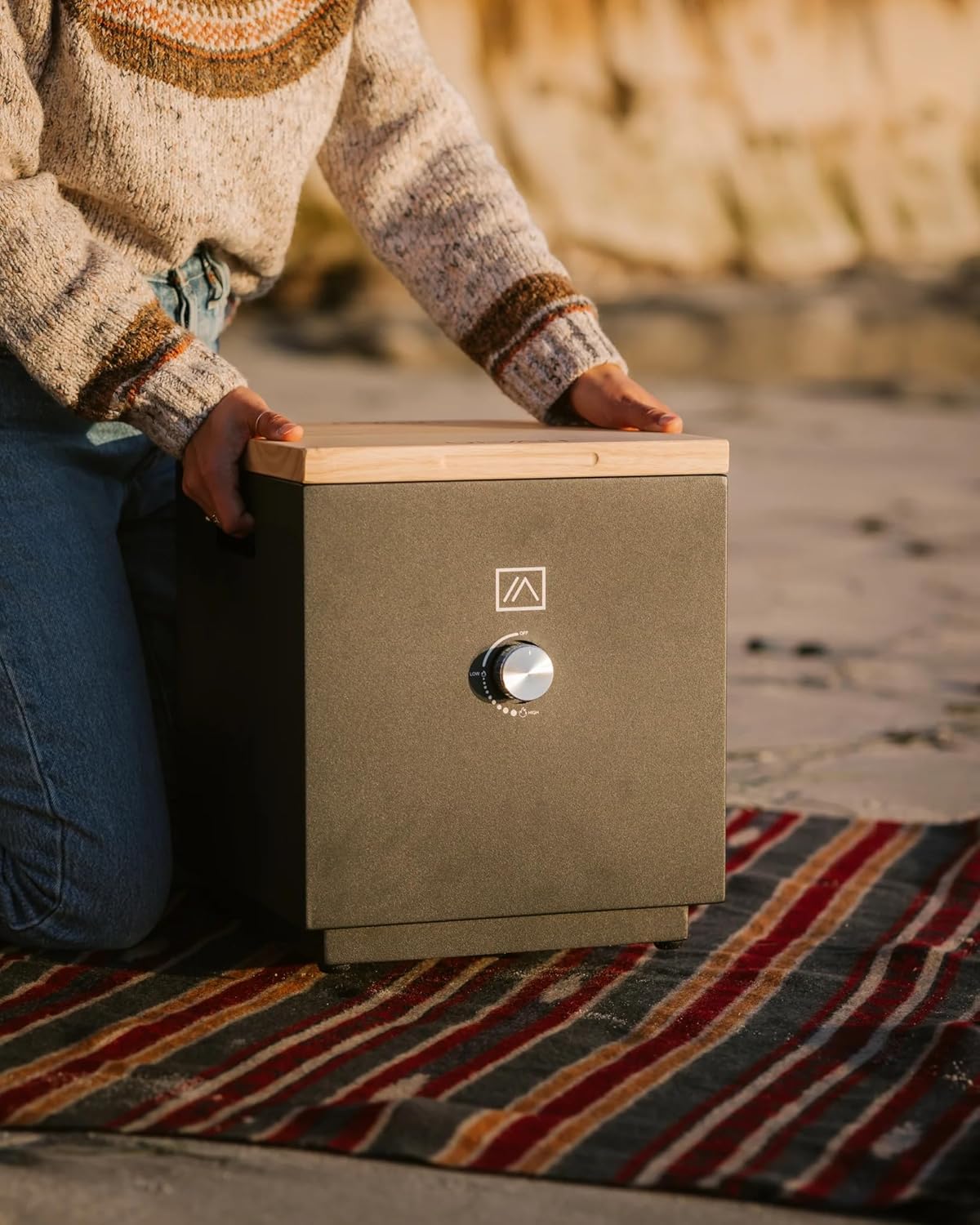 Ukiah Qube 12.5 in. W Steel Outdoor Square Propane Fire Pit