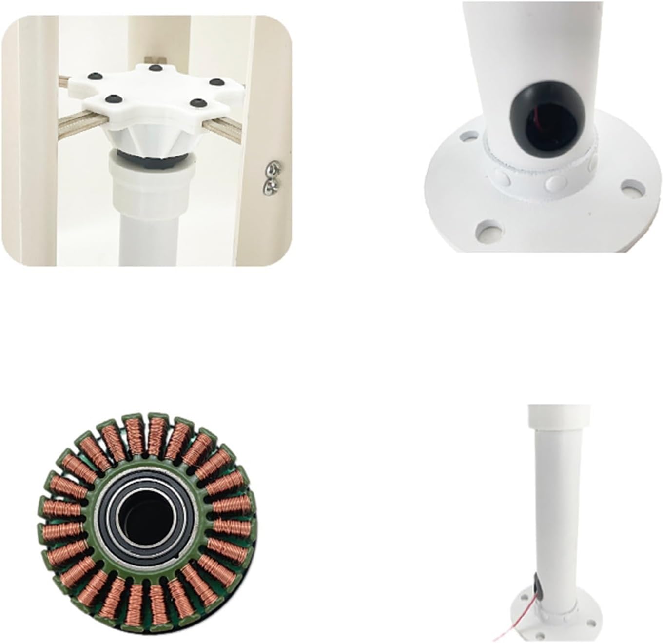 DIY 35W Vertical Axis Wind Generator Model DIY 5 Blades Three-Phase Permanent Magnet Brushless Generator Portable Generator Low Speed ​​Outdoor Windmill