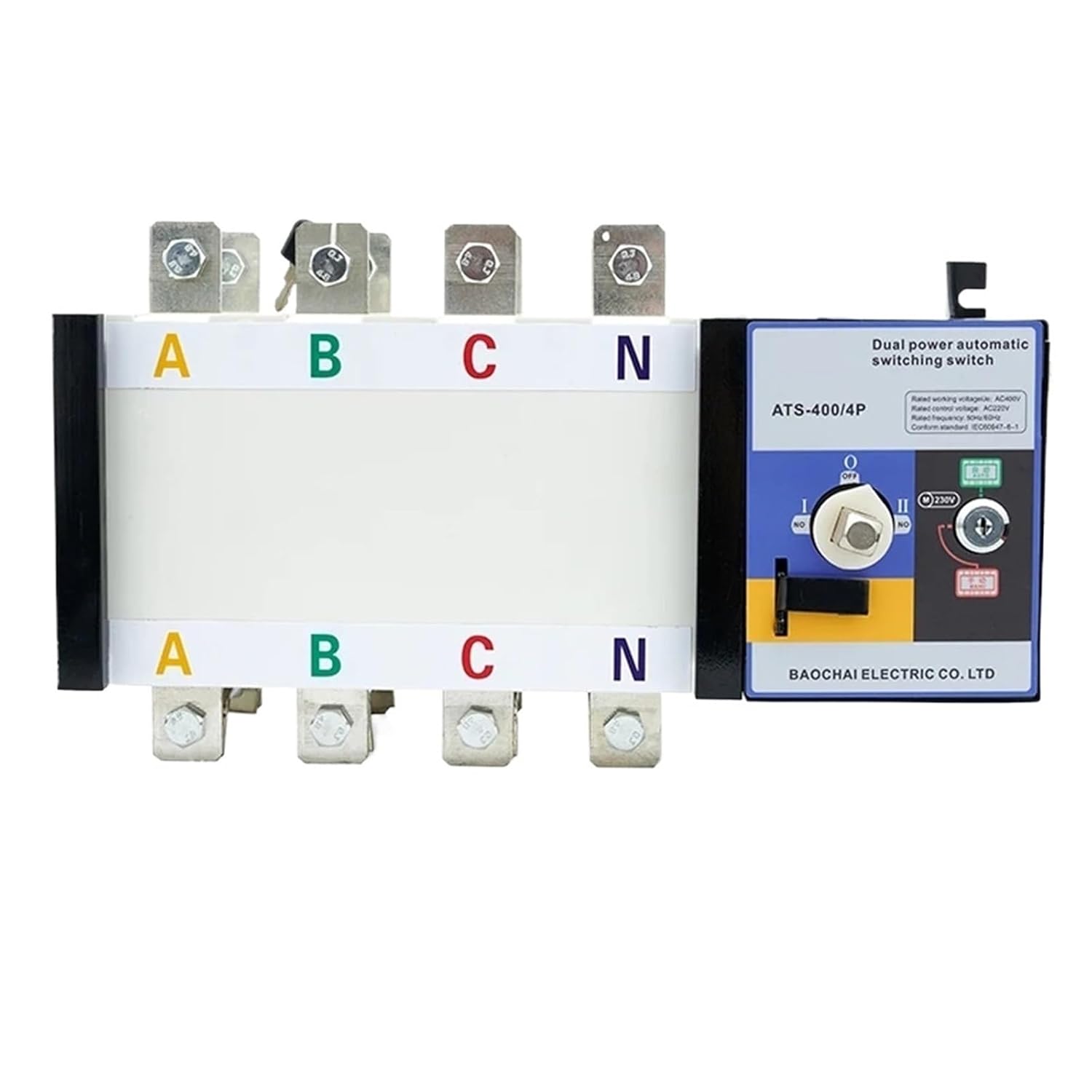 ATS 400A 630A Automatic Transfer Switch Dual Power Change Over Generator Switch(630A)