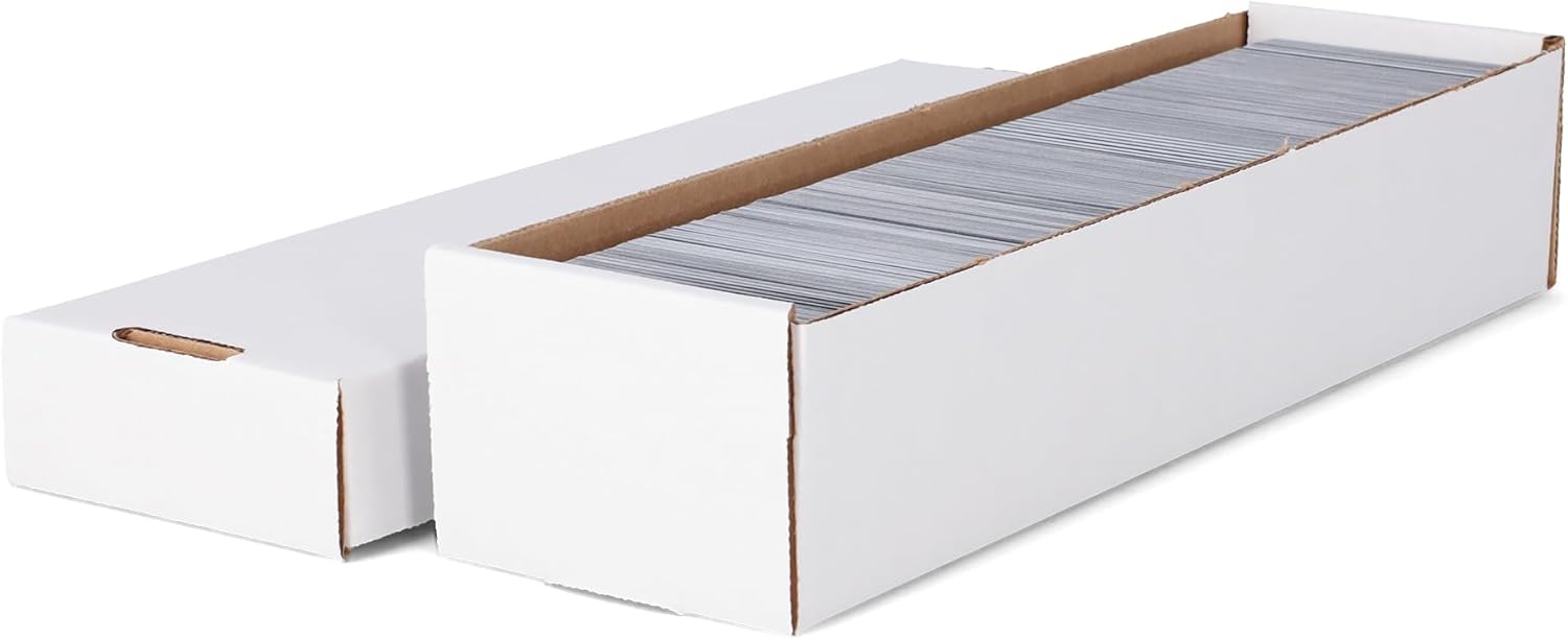 BCW 800 Count Trading Card Storage Box with Removable Lid | Durable 2-Piece Cardboard Card Organizer for Sports, MTG & Pokémon | Holds 700–1,140 Cards | 10 Pack (25)