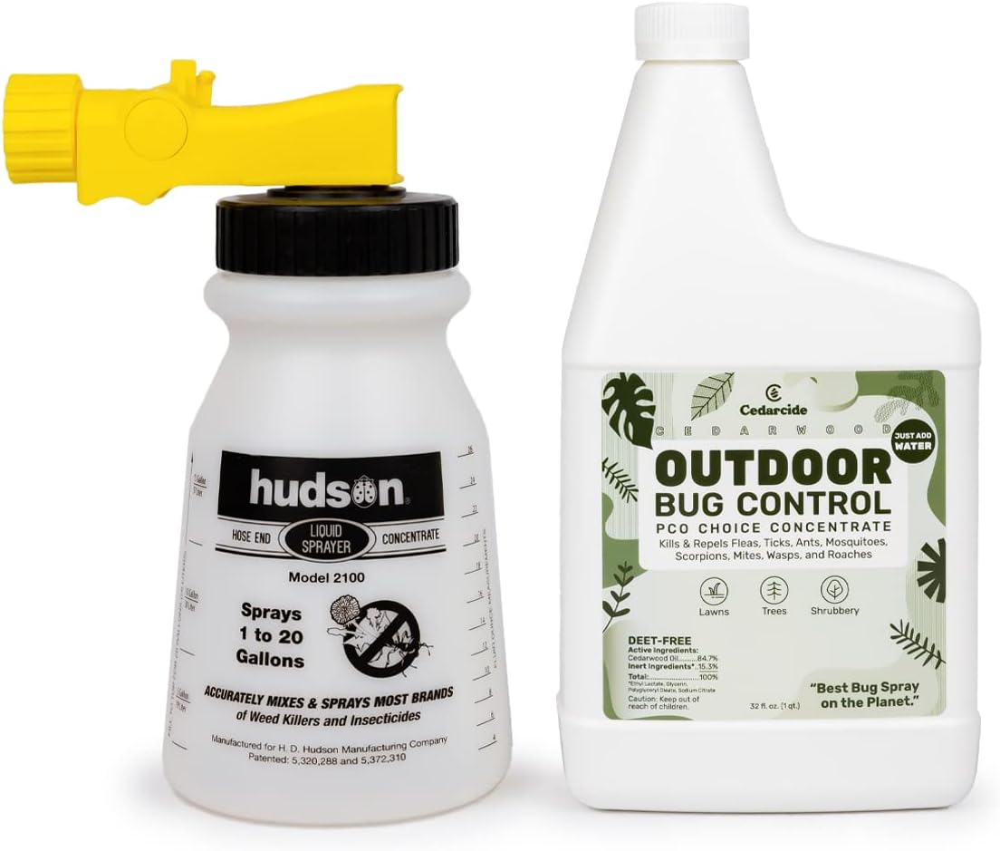 Cedarcide PCO Choice Outdoor Cedar Oil Concentrate Quart Bottle with Sprayer | Cedarwood