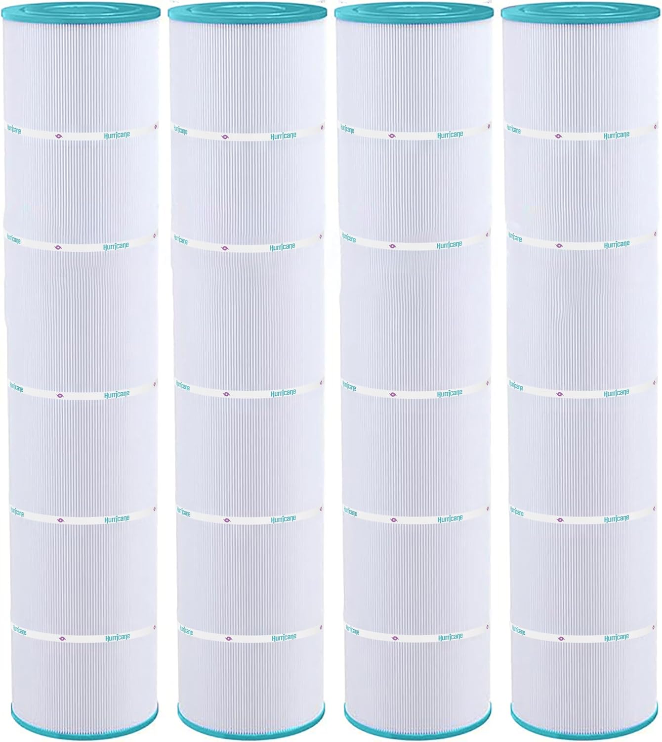 Hurricane Filters 4 Pack HF7482-04 Advanced Pool Filter Cartridge - Replacement for PJAN145, Unicel C-7482, Filbur FC-0820, Jandy Industries CL580, CV580