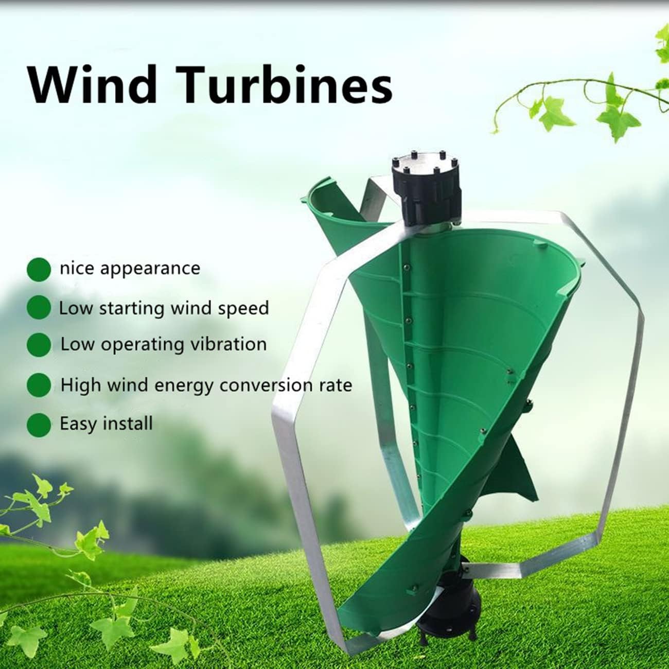 Vertical Axis 200W12V Wind Power Generator for Household Street Lights and Outdoor Equipment for ?Power Generatio