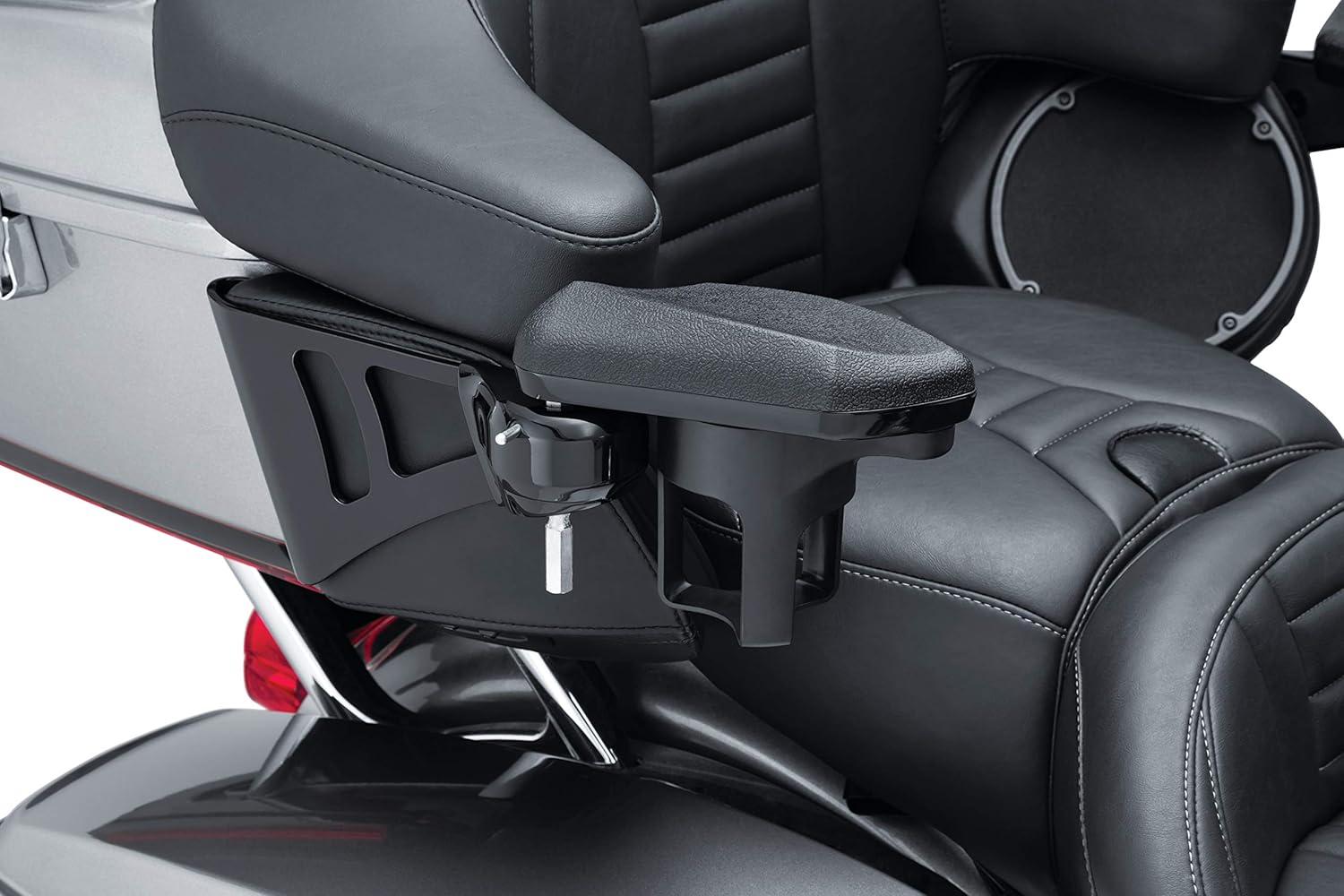 Kuryakyn 8700 Motorcycle Accessory: Passenger Armest for 2014-20 Harley-Davidson Touring and Tri Glide, Gloss Black, 1 Pair