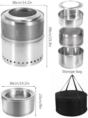 Stainless Steel Outdoor Incinerator - Durable Burning Container for Camping, Yard, Fire Pits, Heating Stoves, and Indoor Living Spaces - Perfect for Safe Waste Disposal