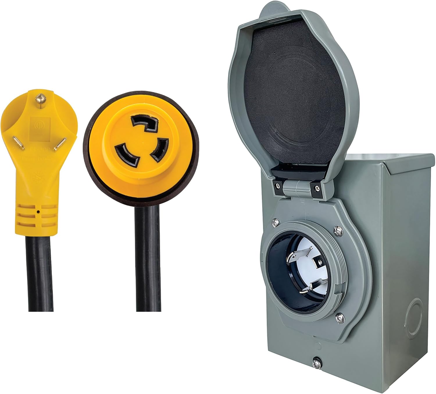 Buffalo Tools PK30: 30 Amp Generator Power Inlet Box with 25 ft. Extension Cord