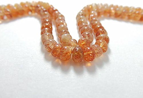 natural sunstone 4.5-5 mm smooth plain beads shape 14 inch strand