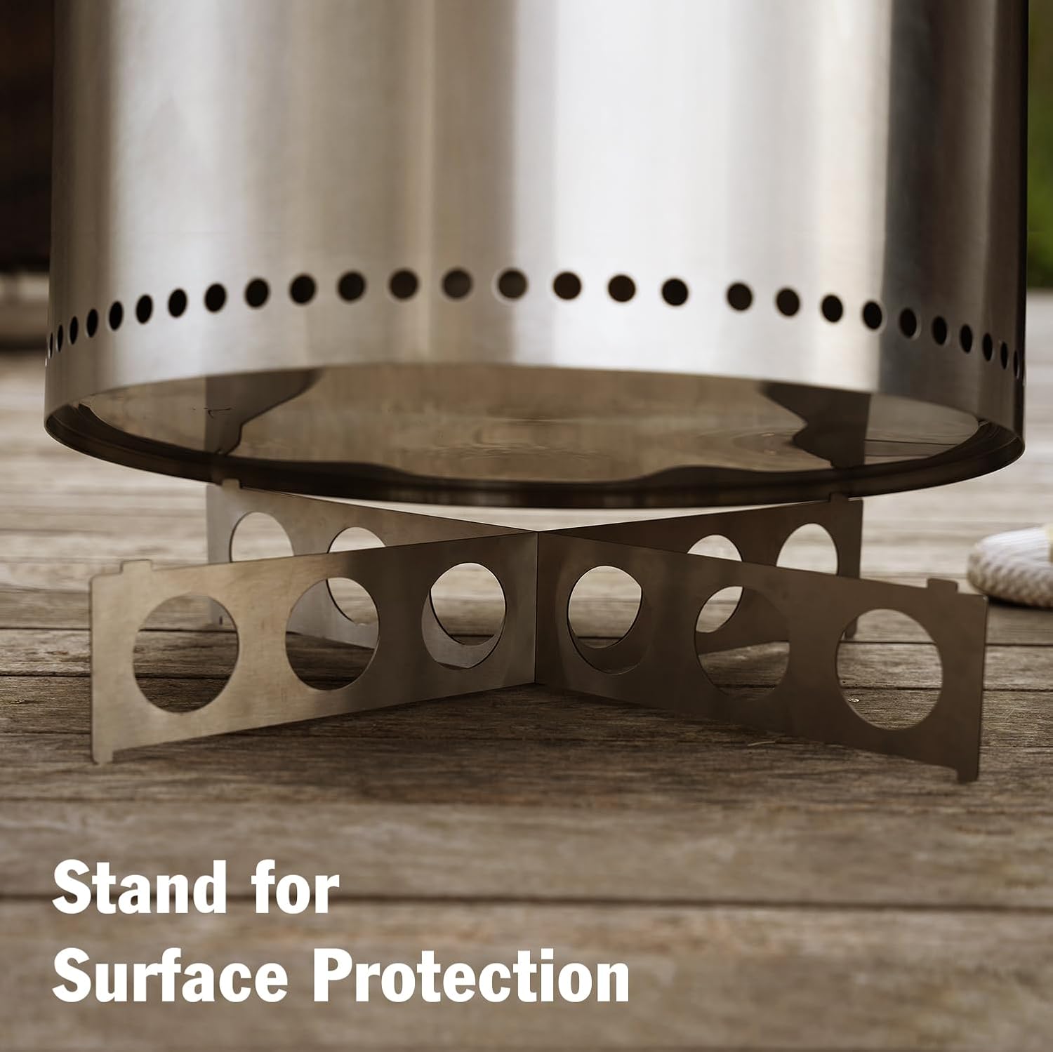 BRIOPAWS Large Smokeless-fire-pit Outdoor | 19 IN | 304 Stainless-Steel-Firepit | Portable Solo Fire Pits for Outside, Camping | Low Smoke Stove | Wood Burning Chimenea, Inclu. Bag, BBQ Forks, Handles