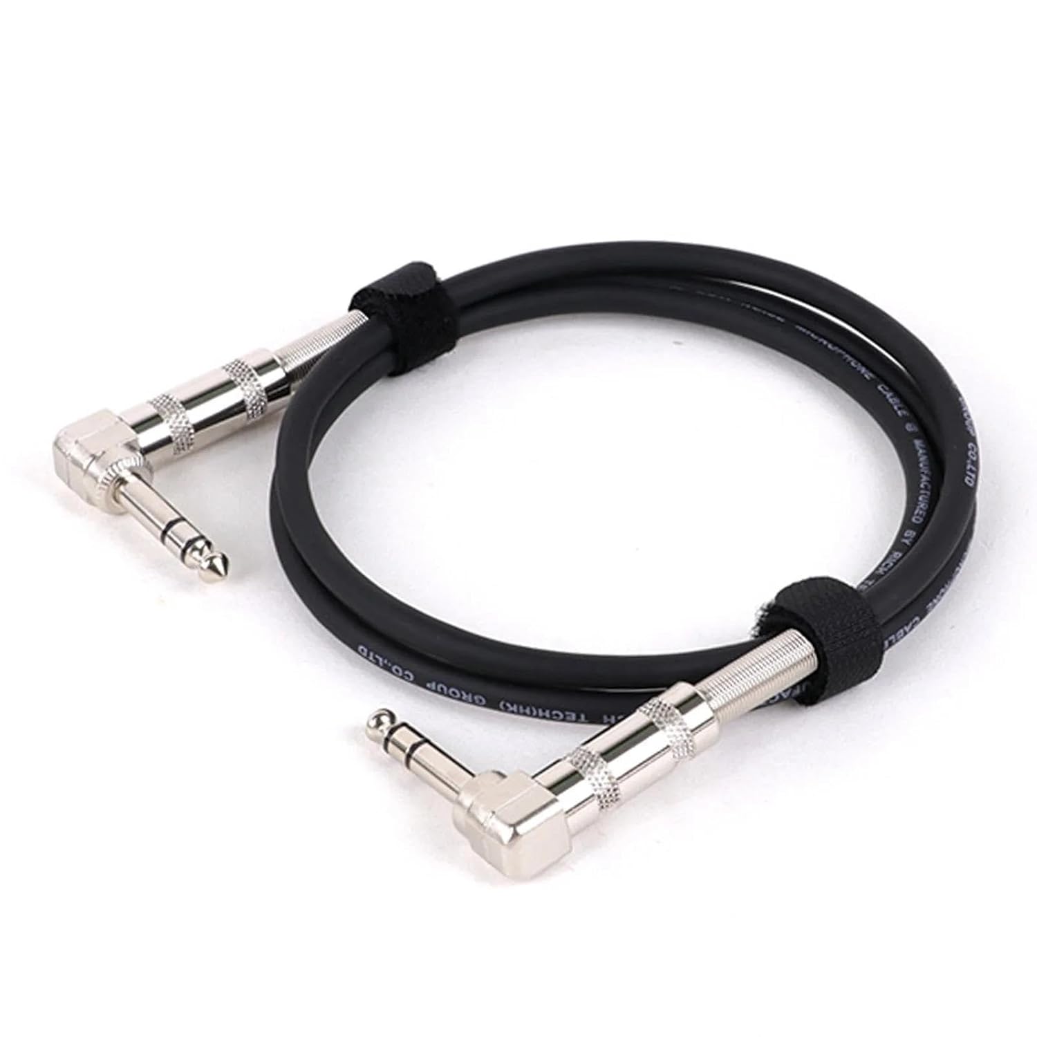 TSTS Guitar Audio Cable 6.35MM Stereo Balanced 1/4 Angle to Angle Speaker Amplifier Cable for Guitar Keyboard‎ Dual Channel Cable 1PC(Black,15m)