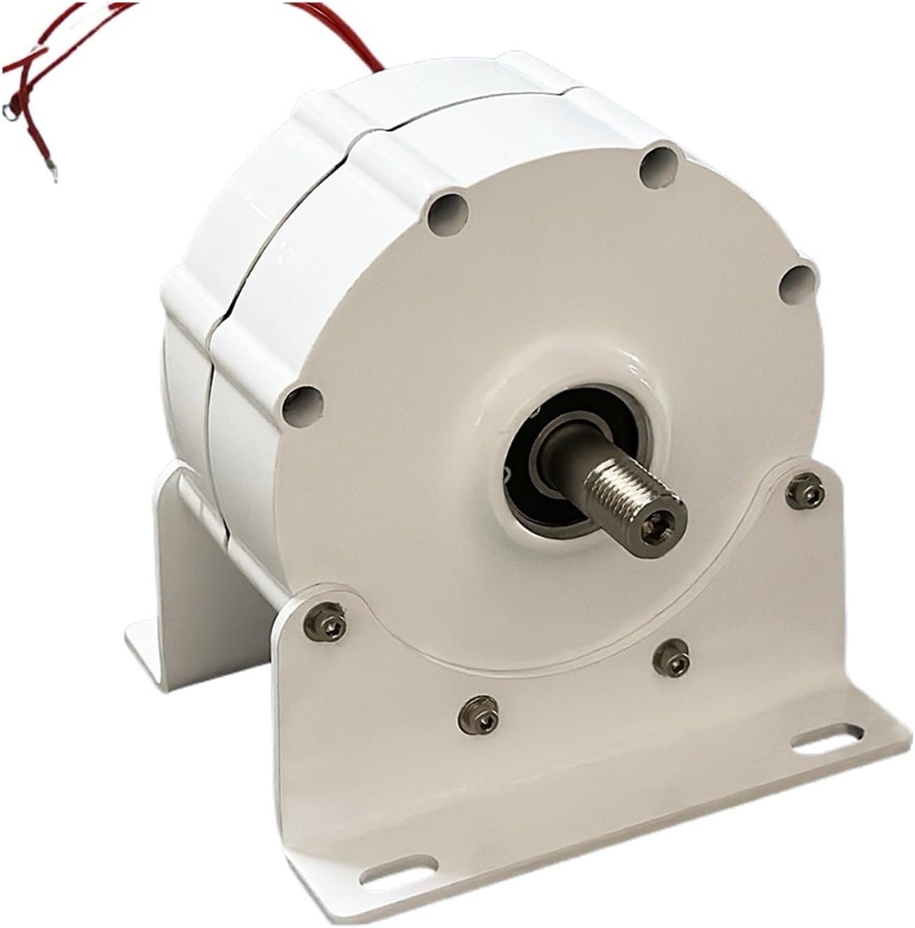 3000W Wind Turbine Kit Gearless Permanent Magnet Generator for Wind Turbine Water Turbine Low RPM Water Conservancy Low Starting Speed for Home(with Base,Single Shaft_48V)