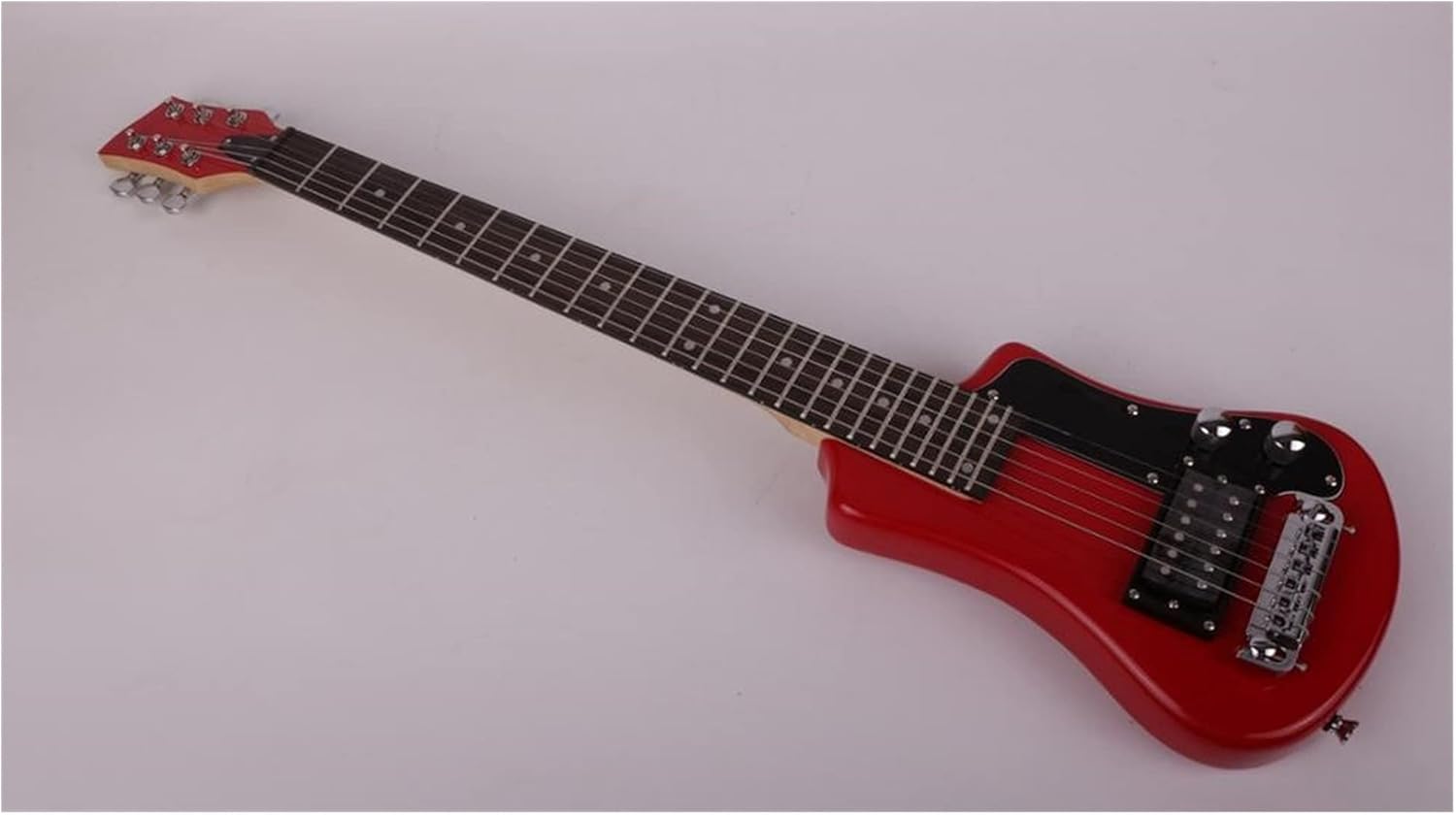 Unfinished Guitar Kit Travel Portable Mini Electric Guitar Handmade ​Guitar Body (Color : Crimson1)