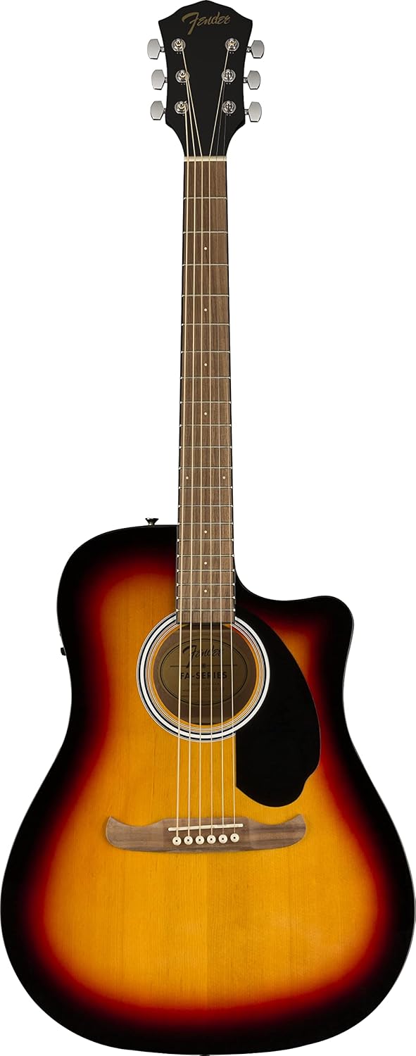 Fender FA-125CE Dreadnought Acoustic Electric Guitar, with 2-Year Warranty, Sunburst