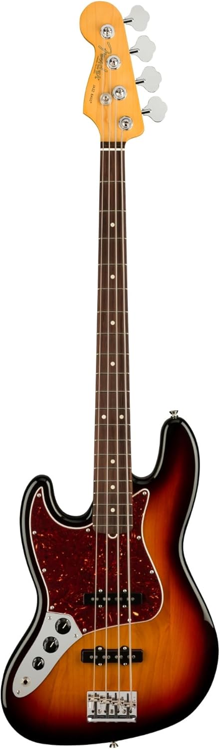 Fender American Professional II Jazz Bass, 3-Color Sunburst, Left-Handed, Rosewood Fingerboard