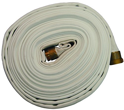 Dixon Valve D815-50RAS Polyester 800# Double Jacket Fire Hose with Aluminum Rocker Lug, NPSH Male x NPSH Female, 360 psi Pressure, 50' Length, 1-1/2