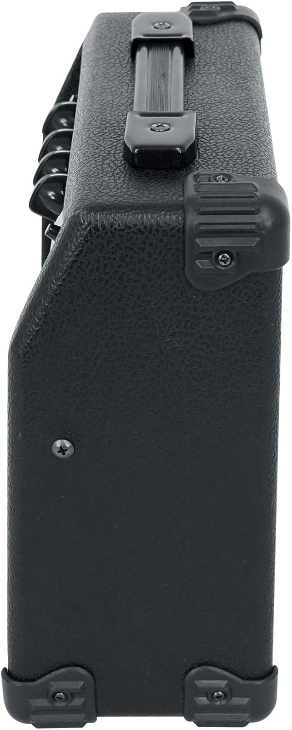 Rockville Guitar Bundle: G-AMP 10 Watt Guitar Amplifier with Bluetooth, Clean/Distortion Channels with PRO-M50 Studio Headphones Detachable Cable, Case, Extra Pads, 2-Items