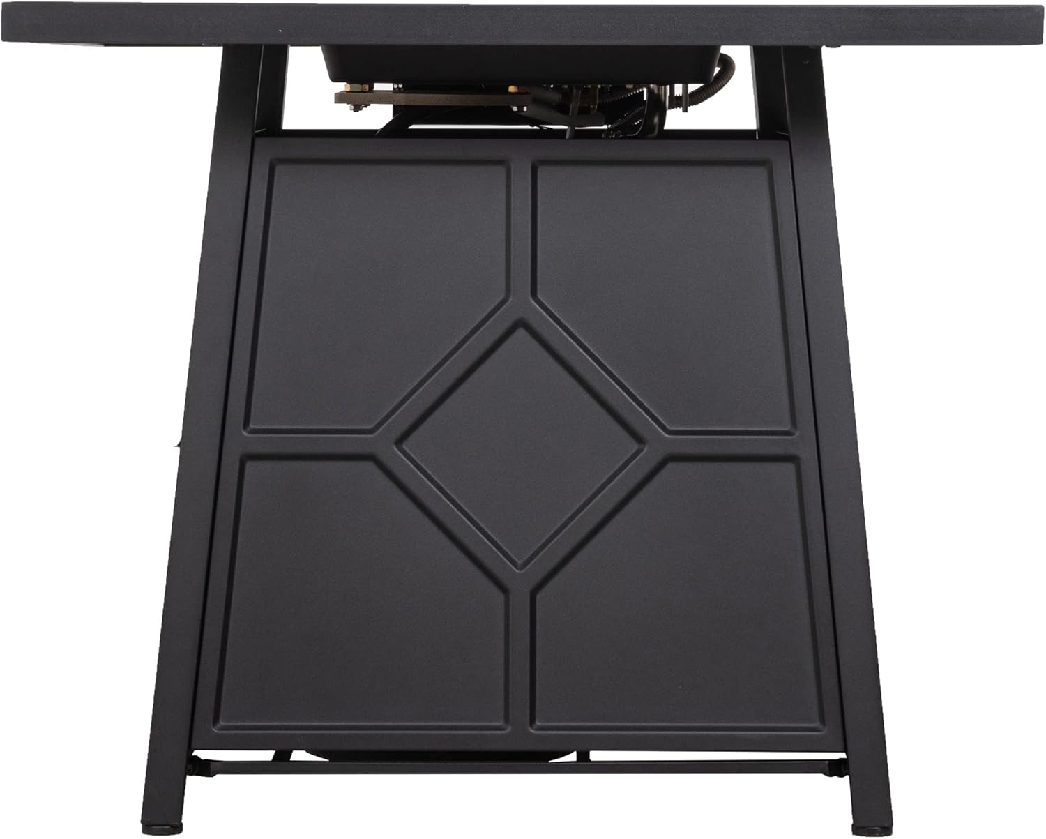 40,000 BTU Steel Propane Gas Fire Pit Table with Steel lid, Weather Cover