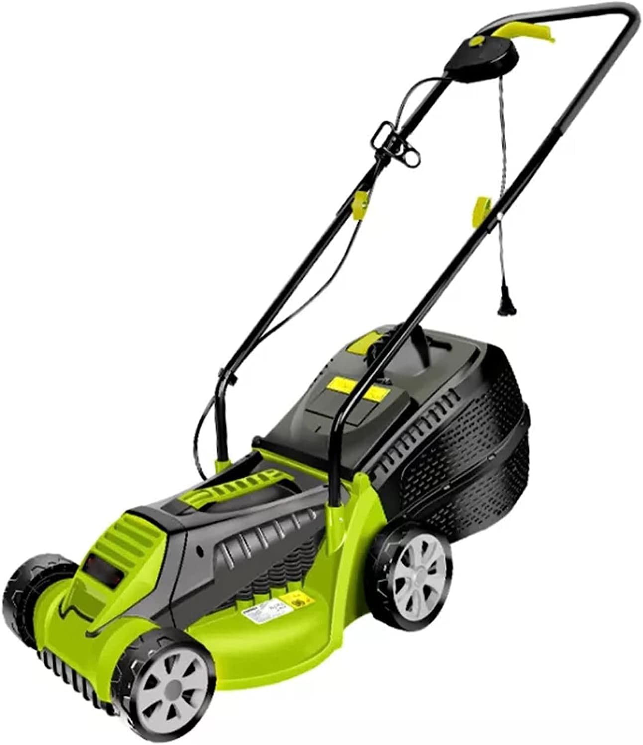 12-Inch Electric Lawn Mower Corded Electric Walk-Behind Push Mower Portable Outdoor Corded Electric Lawn Mower
