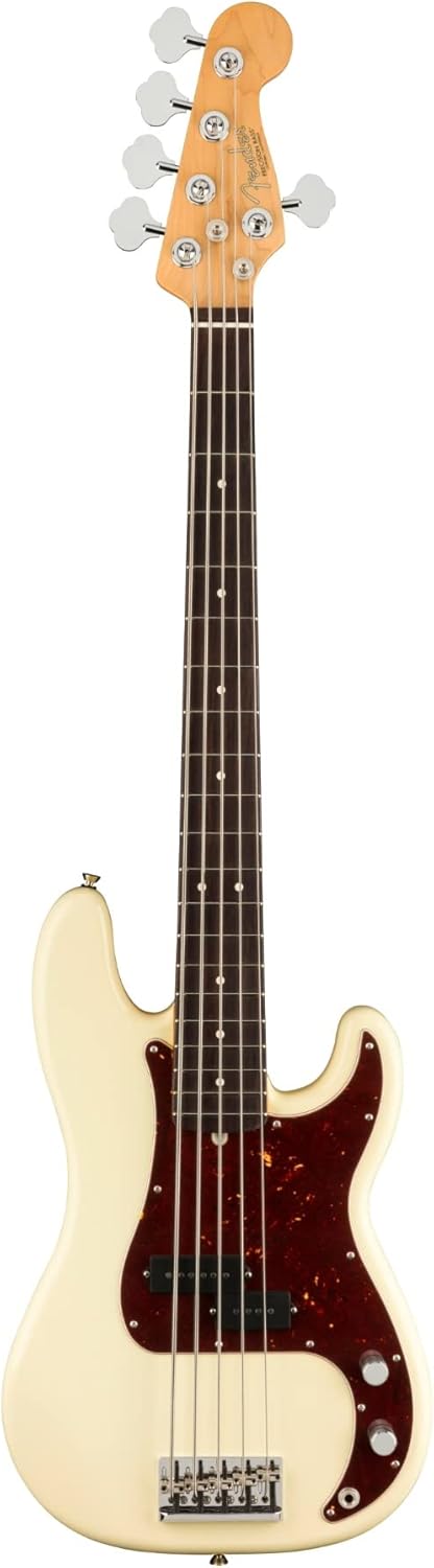 Fender American Professional II 5-String Precision Bass, Olympic White, Rosewood Fingerboard