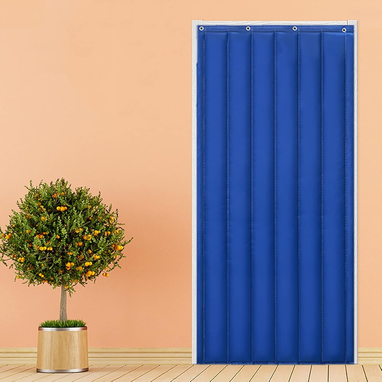 Thermal Insulated Blackout Door Curtain,Soundproof Blanket For Doorway,Winter Doorway Cover Screen Door Curtain,Thick Thermal Fabric Door Cover,for Accordion Door,temporary Door,Air Conditioner Room (