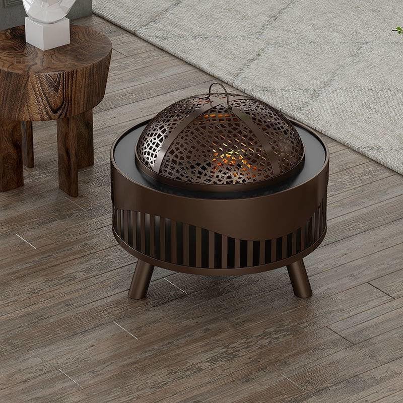 Outdoor Fireplaces Outdoor Courtyard Fire Pit Portable Heating Brazier Household Stove Indoor Heating Grill Garden BBQ Patio Furniture Fire Pits