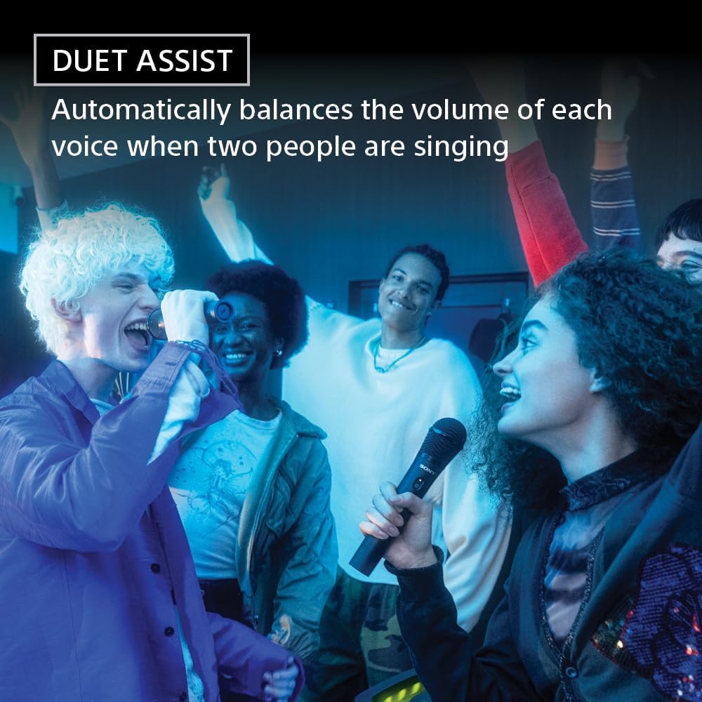 Sony SRS-XV500 Portable Bluetooth Karaoke Party Speaker & Karaoke Machine, 25-Hour Battery, Splash Resistant, Ambient Lights + ULT MIC Wireless Mic