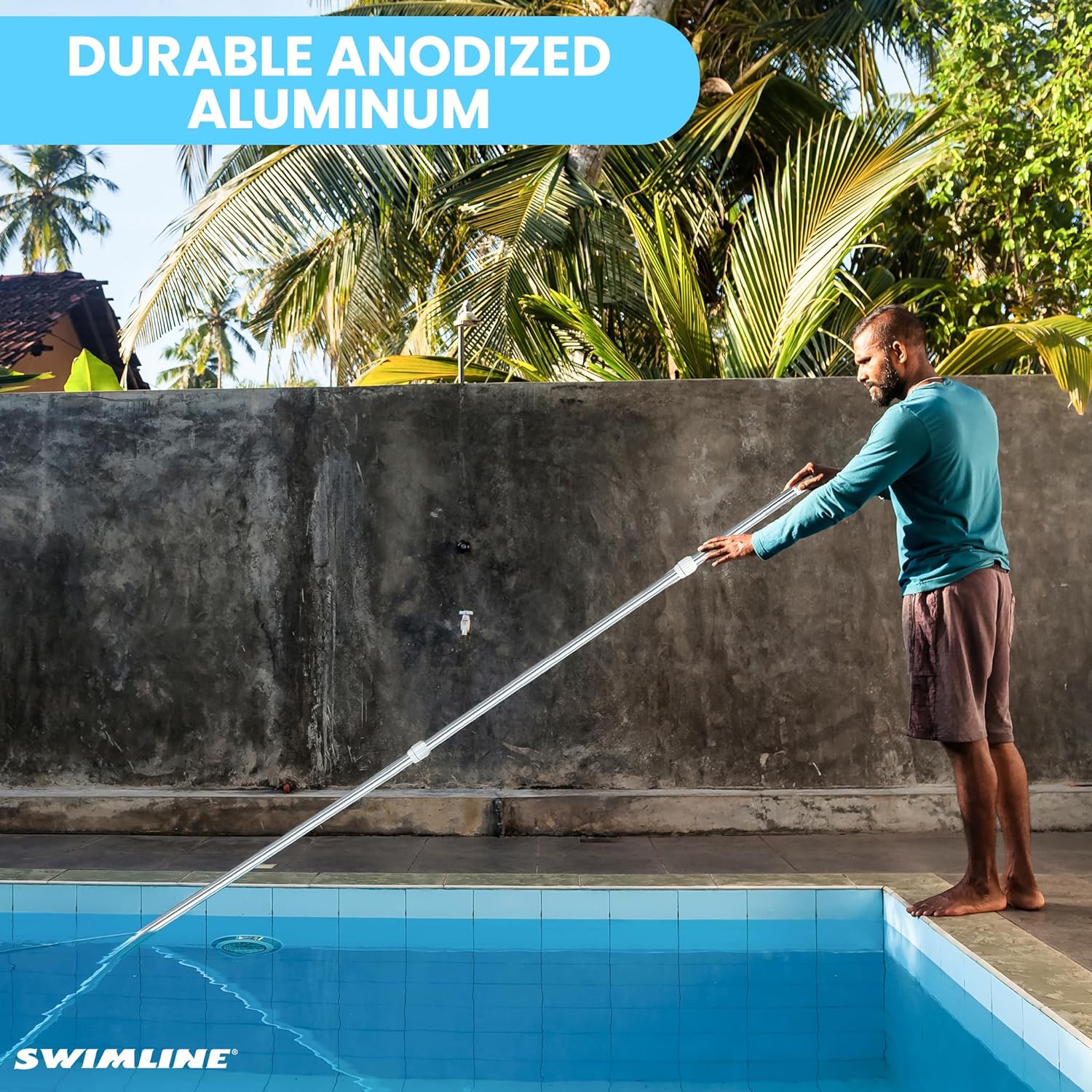 SWIMLINE HYDROTOOLS Swimming Pool Spiral Wound Vacuum Hose With Kink-Free Swivel Cuff 1.5'' X 50' For Inground Pools - Compatible With Vacuum Heads, Skimmers, Filter Pump Inlets And Other Accessories