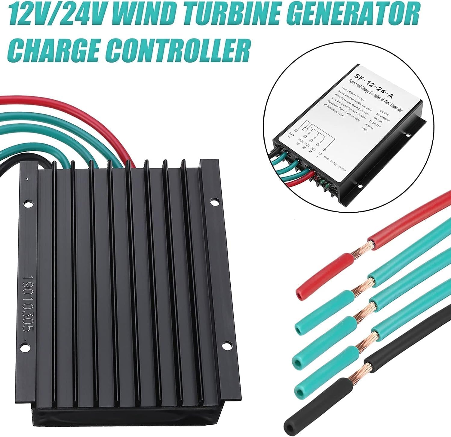 CAJUCA 8000W Controller Automatic Braking Wind Power System Regulator with Charging Light Waterproof Wind Power Generator