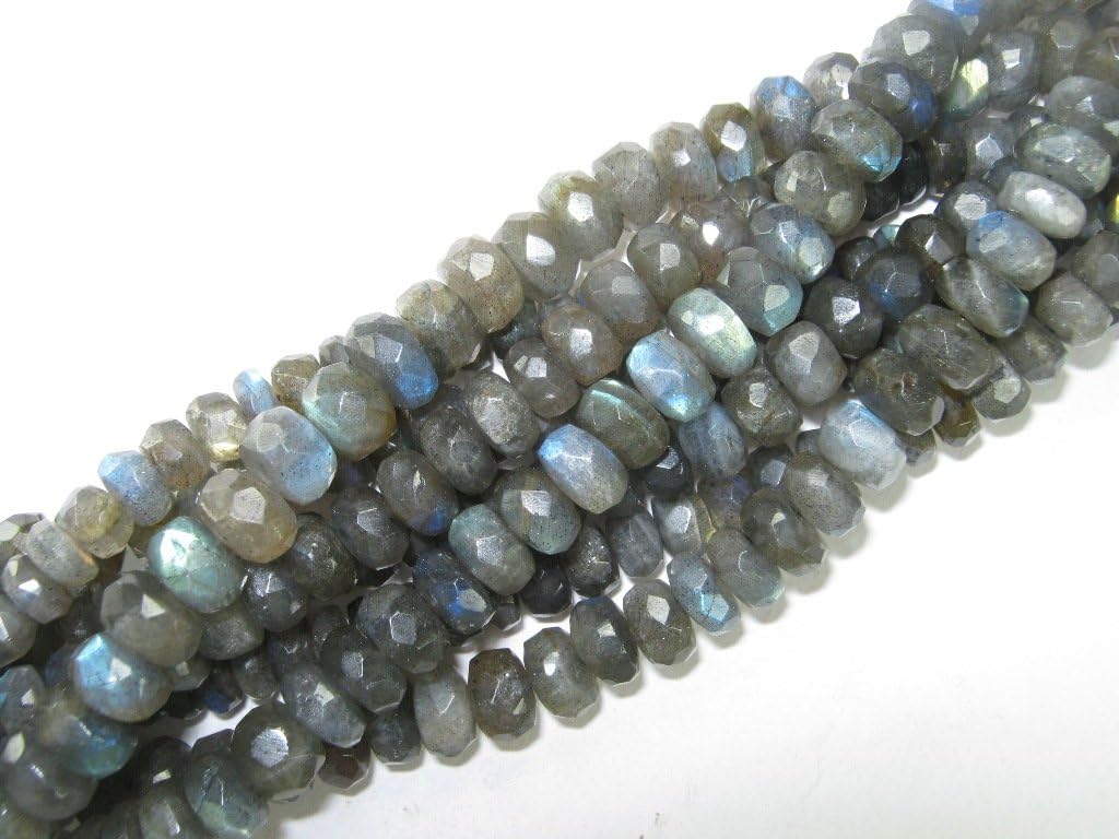 11-13mm Faceted Natural Labradorite Rondelle Beads Strand, 10 Inches Long Strand, Jewelry Making Beads Supplies