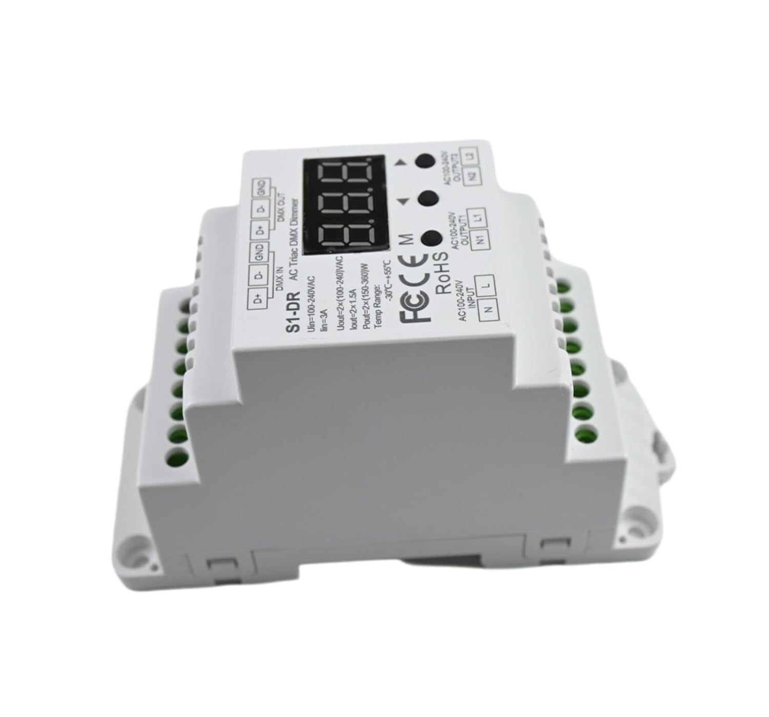 AC thyristor dimmer Dual Channel Output 2 Channel dimmer thyristor dimming Input Voltage 100-240VAC Output Voltage 2 * 100-240VAC