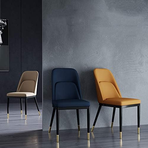 Dining Chair Kitchen Dining Room Furniture Chairs Modern PU Leather High Back Padded Soft Seat Dining Chair for Living Room Desk Patio Terrace Office Kitchen Lounging (Color : Blue)