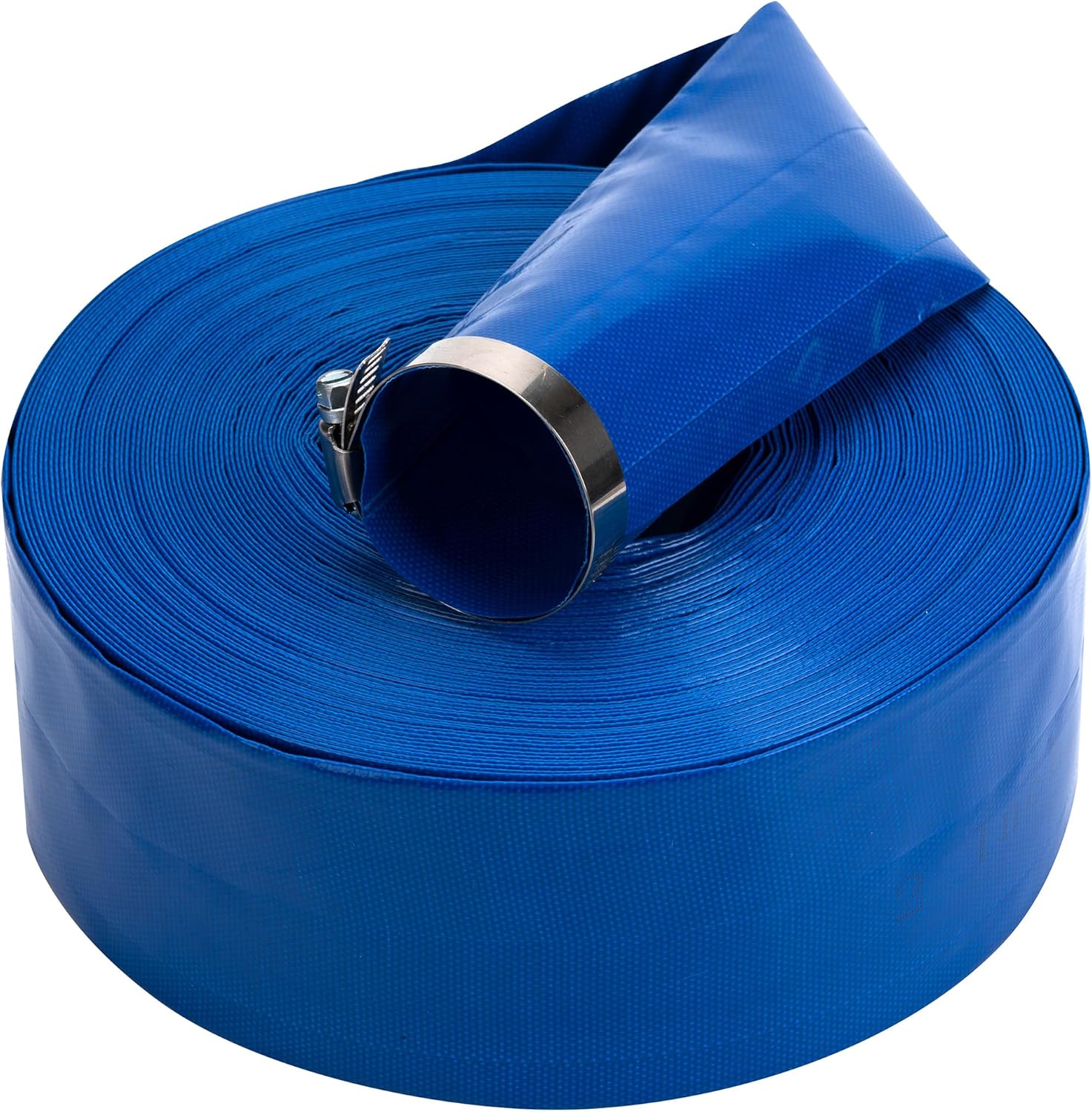 3 in x 100 ft Pool Backwash Hose Heavy Duty Drain Discharge Double PVC Lay flat General Purpose Vinyl Hose, Burst Resistant for Water Transfer Sump Pump Pool Filter (3in 100ft fiber reinforced hose)