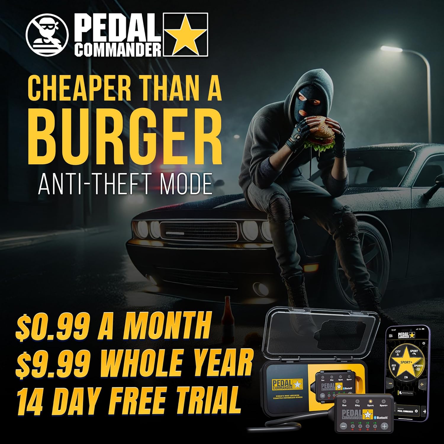 PEDAL COMMANDER for Toyota Hilux 2016-2025 Throttle Response Controller Fits: 8th Gen, Invincible X, Revo, Prerunner, Rocco, GR, Toyota Hilux Accessories