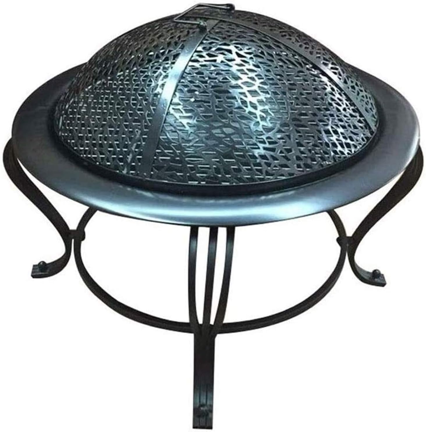 Fire Pits Patio Fire Steel Grill Fire Pit Bowl with Mesh Spark Screen Cover