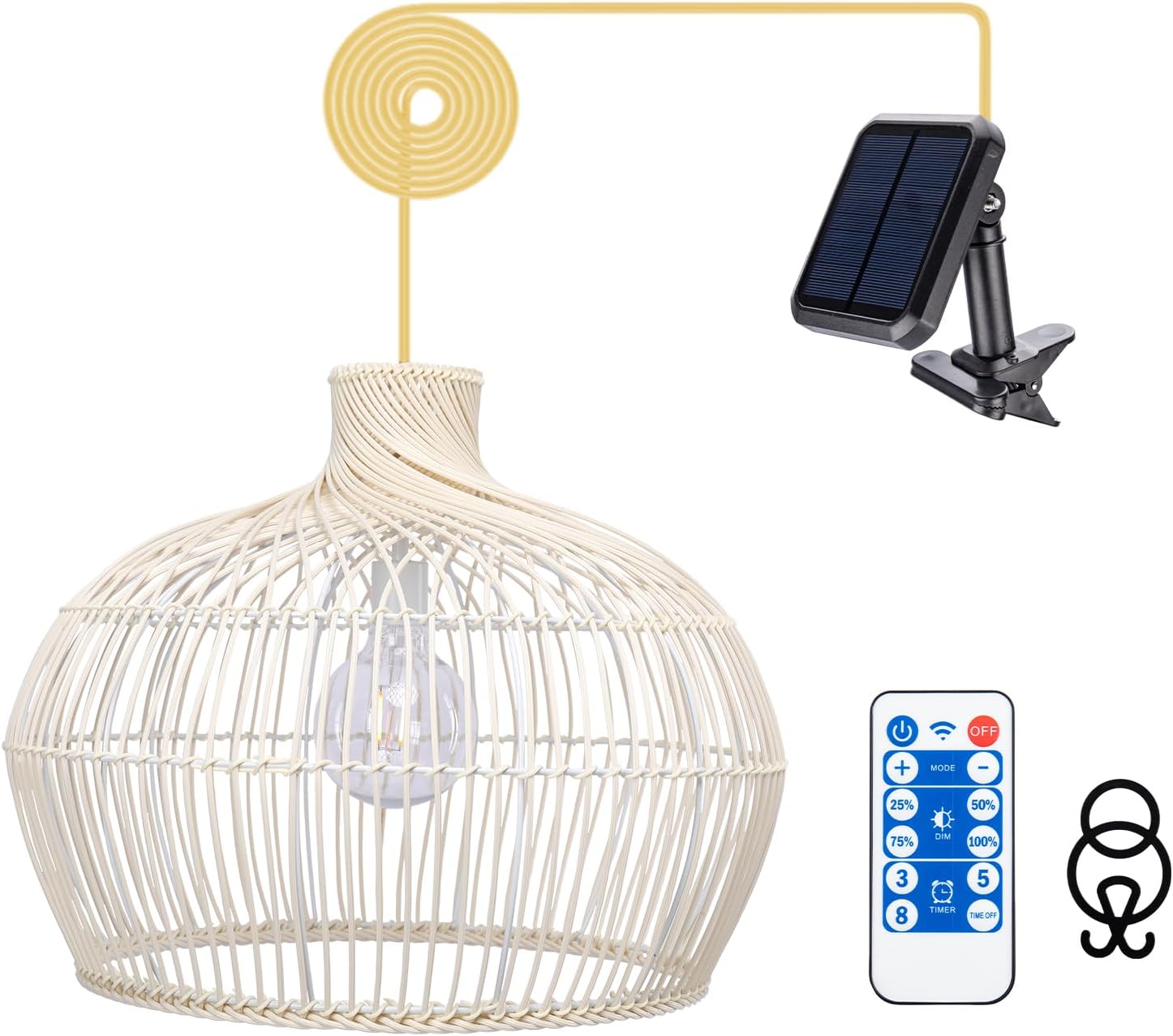 Solar Outdoor Chandelier, 17.3