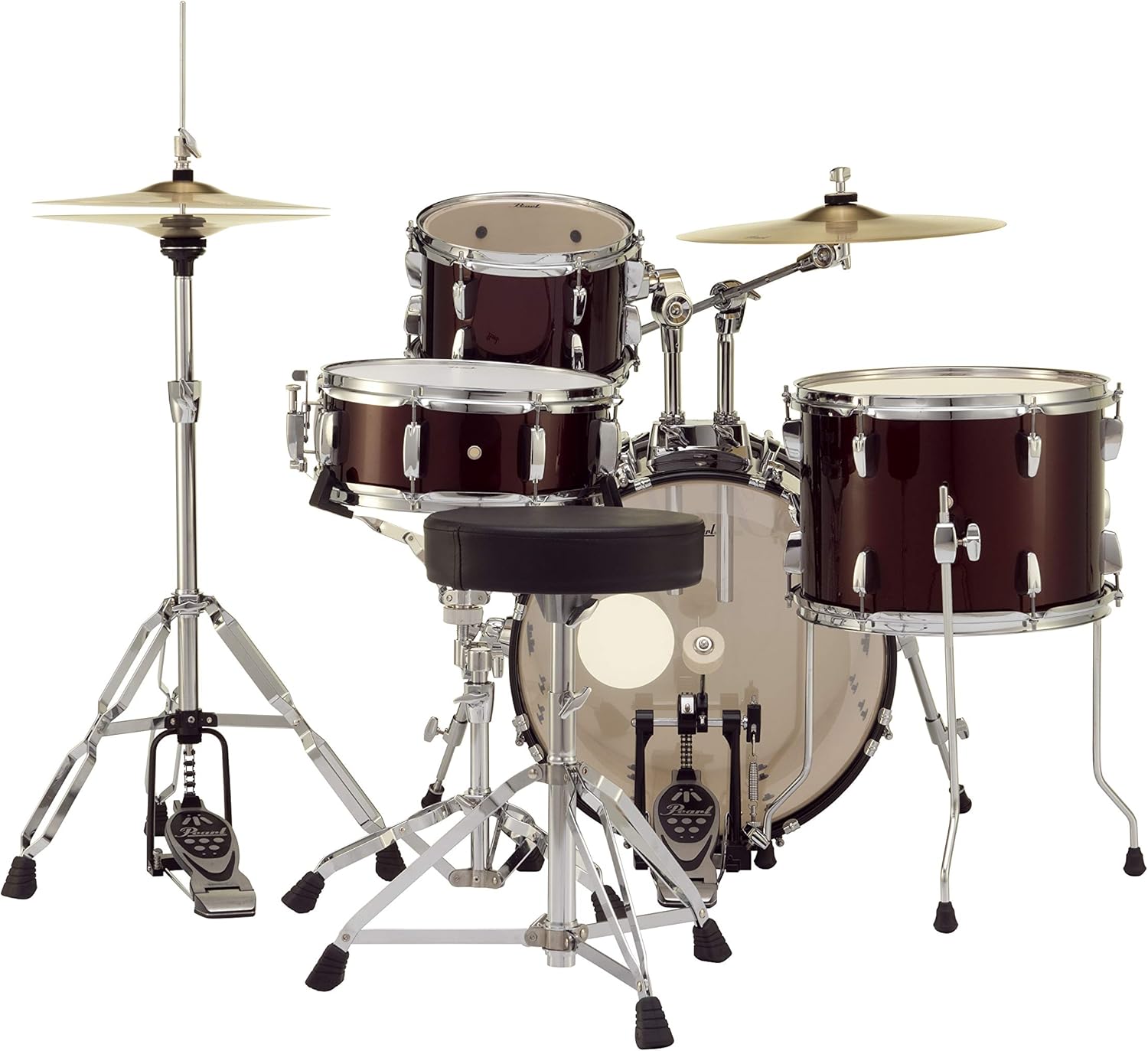 Pearl RS584CC91 Roadshow 4-Piece Drum Set, Wine Red
