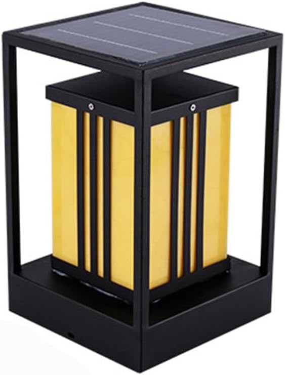 Outdoor Solar Post Lantern Light,Modern Simplicity Lawn IP55 Waterproof Column Lamp,Four -Color Lighting Gate Stigma Lamps,Garden Courtyard LED Exterior Post Lantern,for Garden Deck Patio