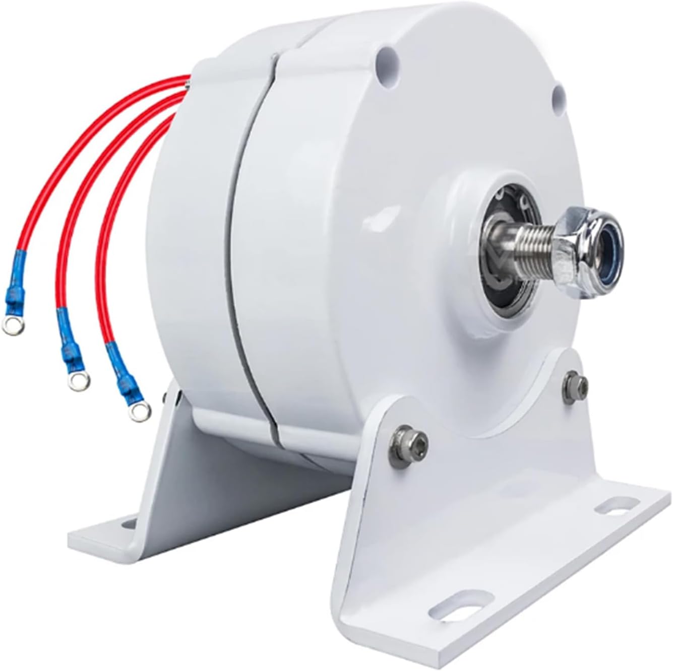 600W 400R/M Three Phase AC Generator 12V 24V/48V Permanet Magnet Generator Low RPM Alternator for Vertical Wind Turbine Generator(with Base)